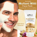 Globus Naturals Anti Acne Multani Mitti Face Pack, For Oily & Acne Prone Skin | Grocsy