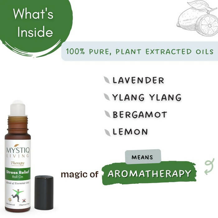 Mystiq Living Therapy Stress Relief Roll On | Grocsy