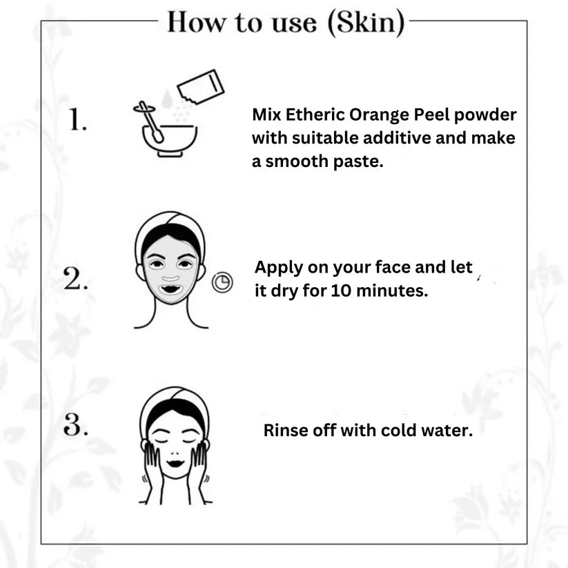 Etheric Orange Peel Powder – Natural Skin Brightening & Acne Care Face Pack | Grocsy