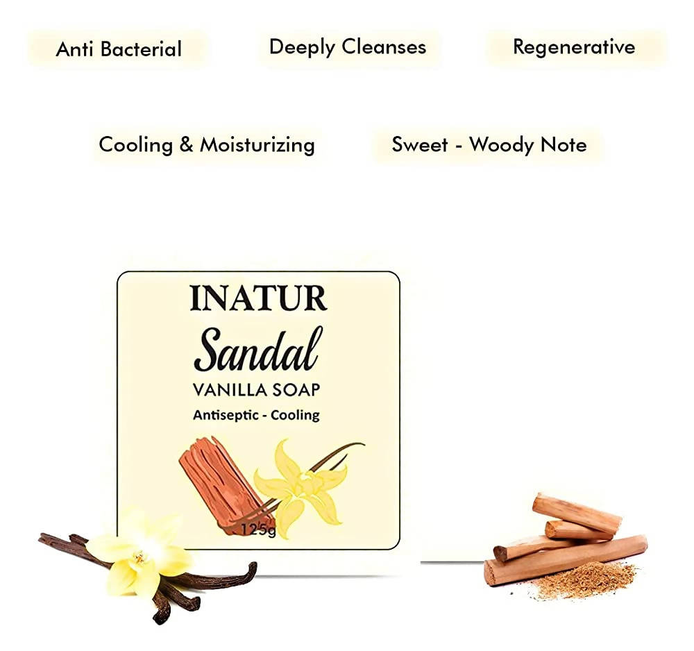 Inatur Sandal and Vanilla Sugar Soap | Grocsy