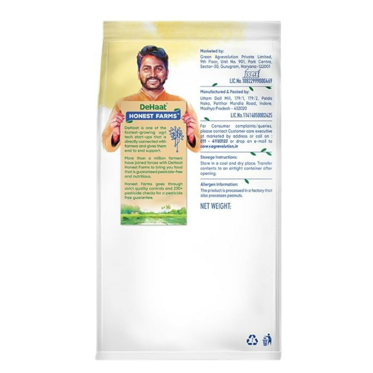 Dehaat Honest Farms Unpolished Green Moong | Grocsy