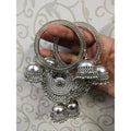 MS Fashion India Silver Color Heavy Latkan Bangles For Bridals