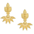 Joban Fashion Women Matte Gold Brass Earrings | Grocsy