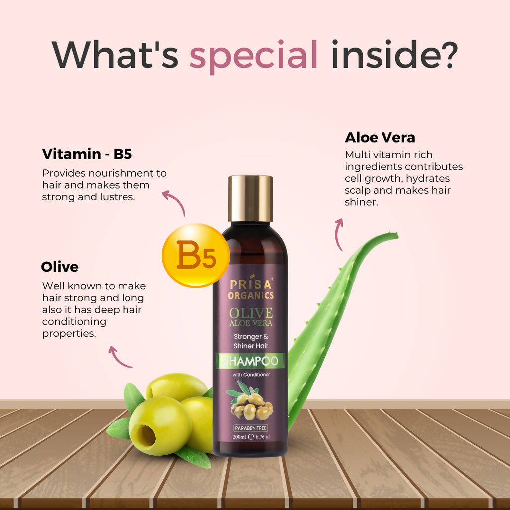Prisa Organics Olive and Aloe Vera Shampoo | Grocsy