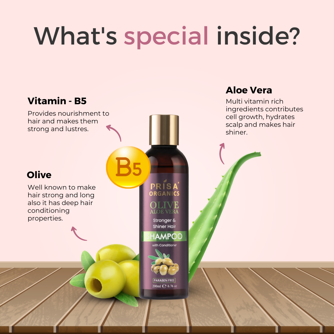 Prisa Organics Olive and Aloe Vera Shampoo | Grocsy
