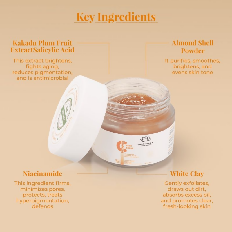 Earthraga Vitamin C Face Scrub | Grocsy