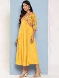 Ahalyaa Women's Traditional wear Ethnic Dress - Mustard | Grocsy