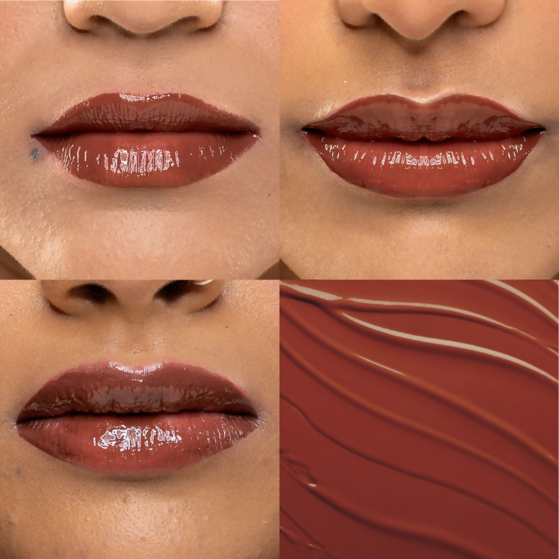 The Skin Diet Company Lip Barrier Tint High Shine Gloss Oil - Fall Brown | Grocsy