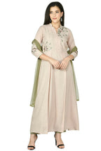 Joban Fashion Beige Cotton Rayon Kurta Set | Grocsy