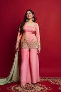 Teeya Creation Pink Color Heavy Shimmer Silk Embroidery Work Party Wear Suit | Grocsy