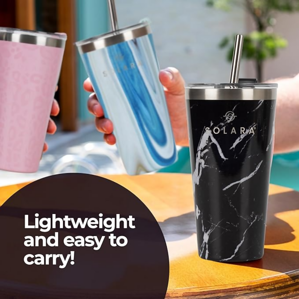 SOLARA Tumbler with lid and Straw | Grocsy