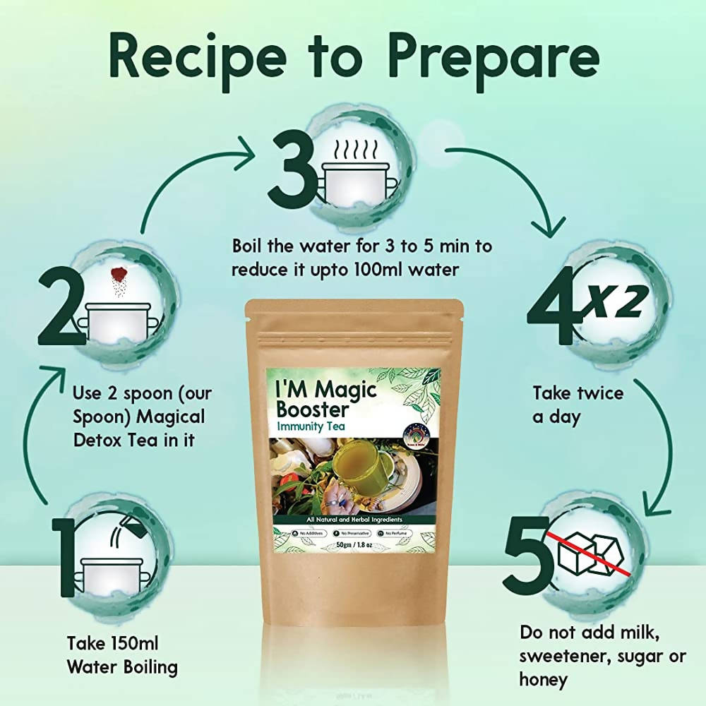 Brown & White I'M Magic Booster Immunity Tea | Grocsy