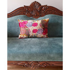 The Decor Nook Beige Base With Multicolour Flowers Print Cushion Cover | Grocsy
