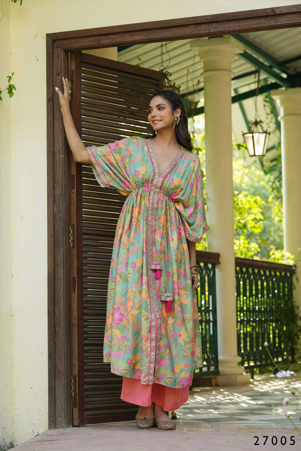 Women's Casual Fashionable Multi Mull Cotton co-ord set - Anya | Grocsy