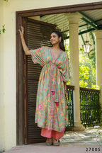 Women's Casual Fashionable Multi Mull Cotton co-ord set - Anya | Grocsy