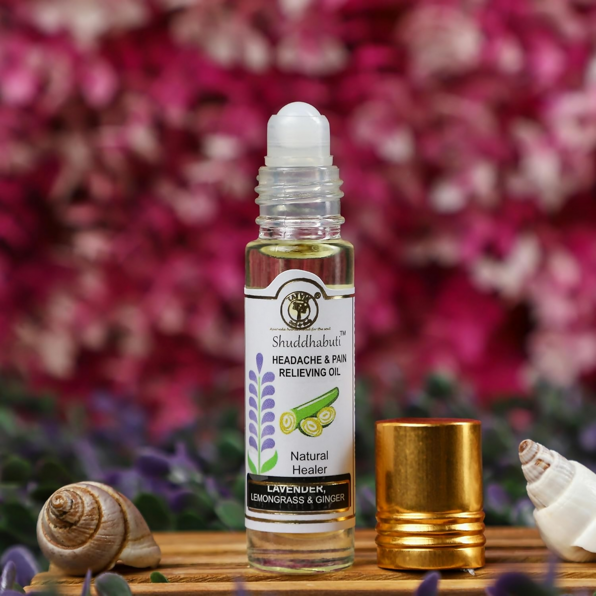 Tatvik Ayurveda Shuddhabuti Headache & Pain Releiving Oil (Lemongrass, Ginger & Tulsi) | Grocsy
