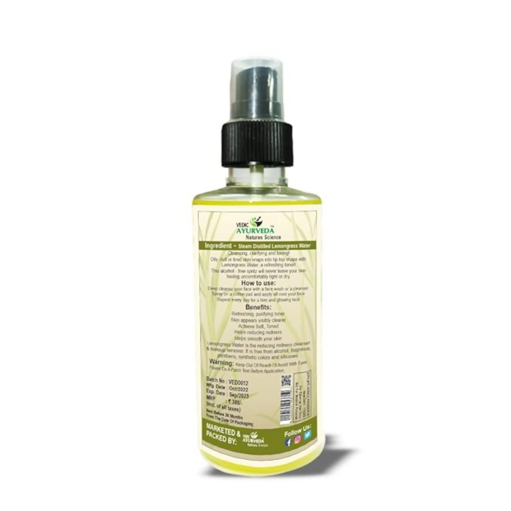 VedicAyurveda Lemongrass Hydrosol Skin Toner | Grocsy