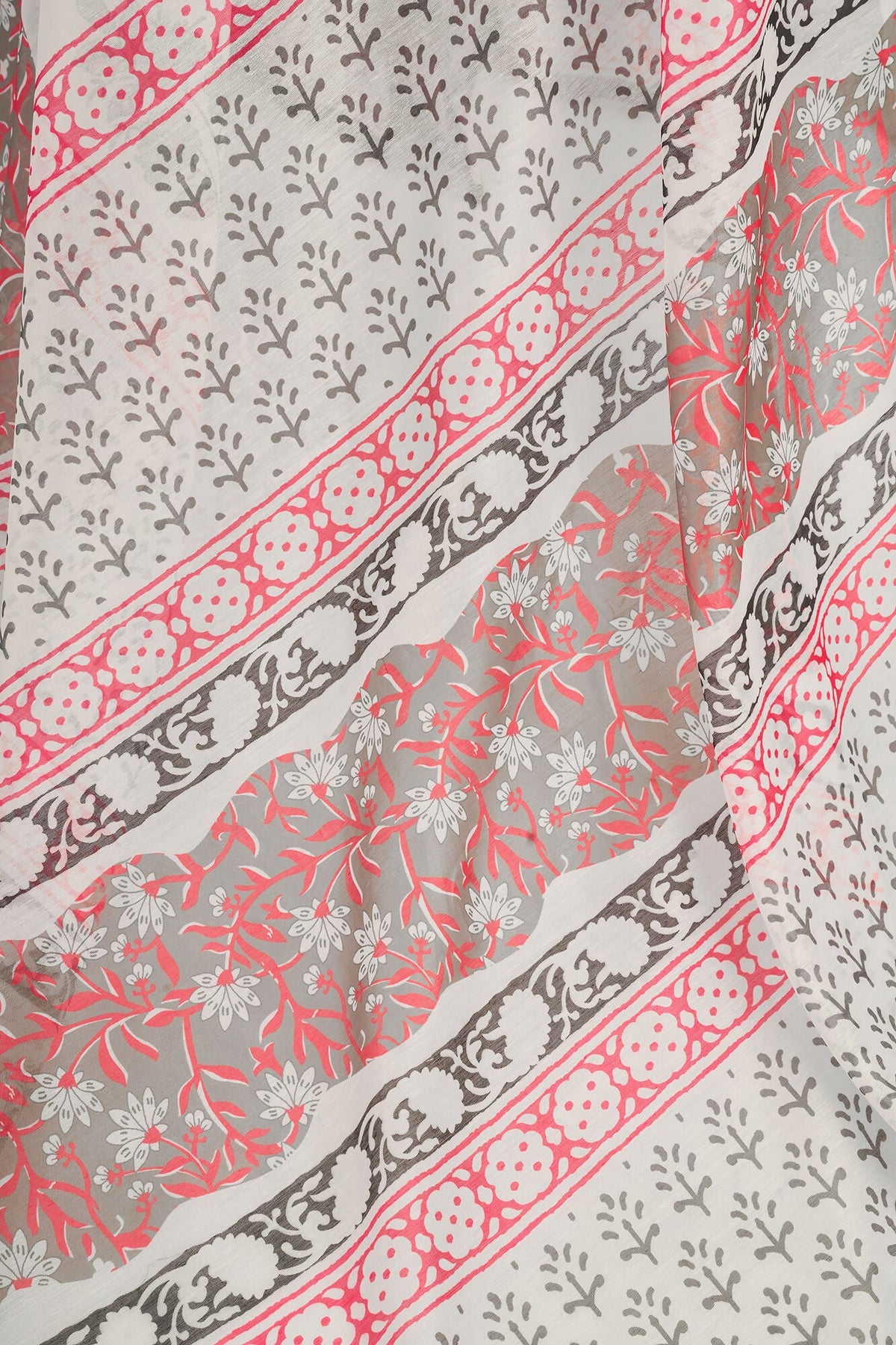 Vastranavya Green Digital Printed Linen Ready To Wear Designer Saree with Unstitched Blouse | Grocsy
