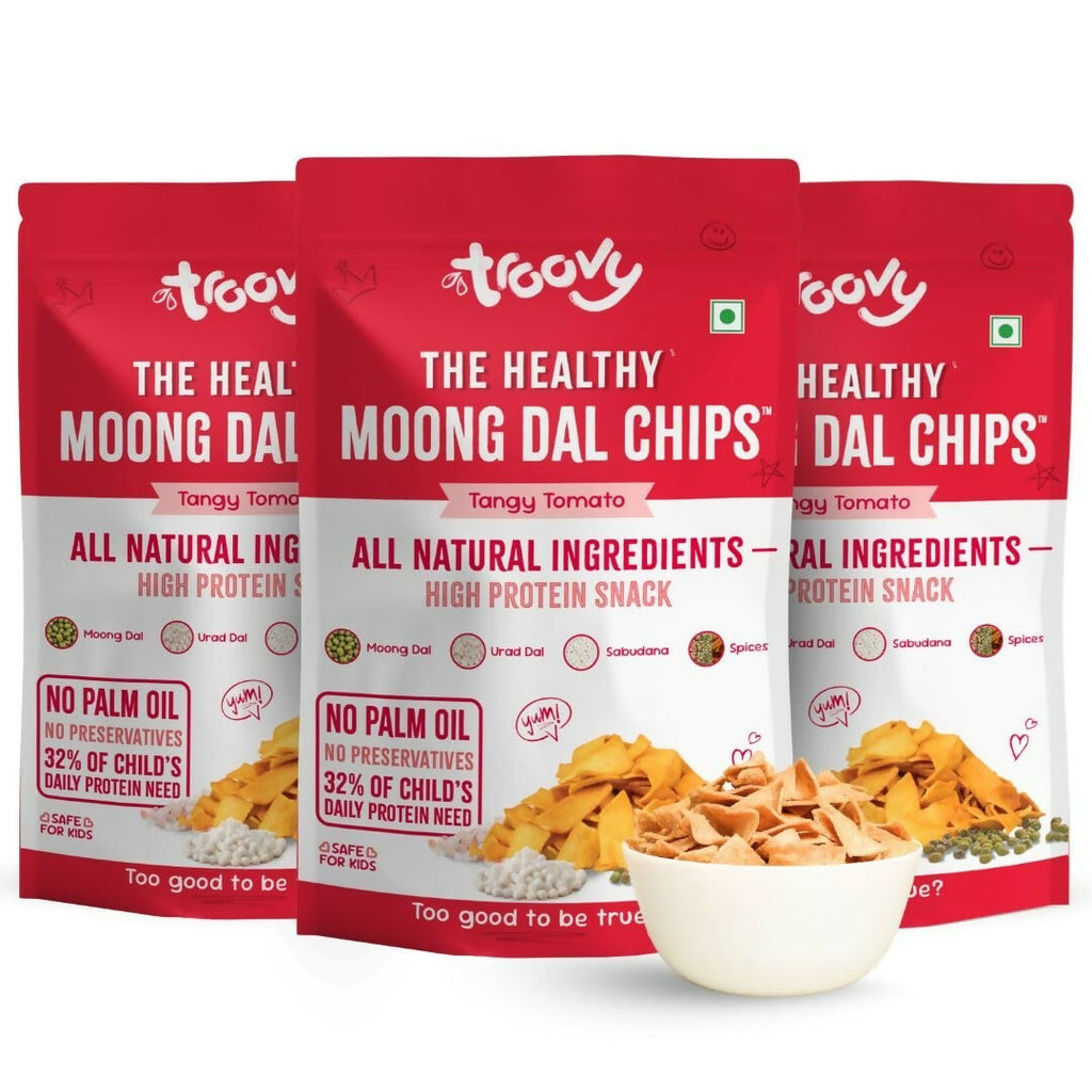 Troovy Healthy Tangy Tomato Moong Dal Chips | Grocsy