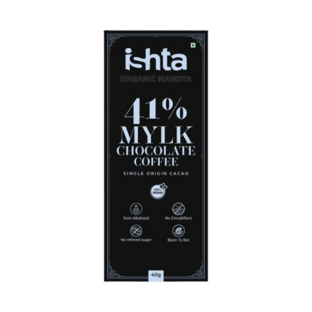 Organic Mandya 41% Mylk Chocolate with coffee | Grocsy