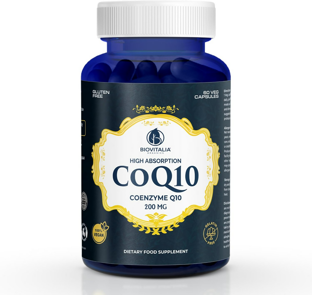 Biovitalia CoQ10 200 mg Coenzyme Q10 Supplement Capsules | Grocsy