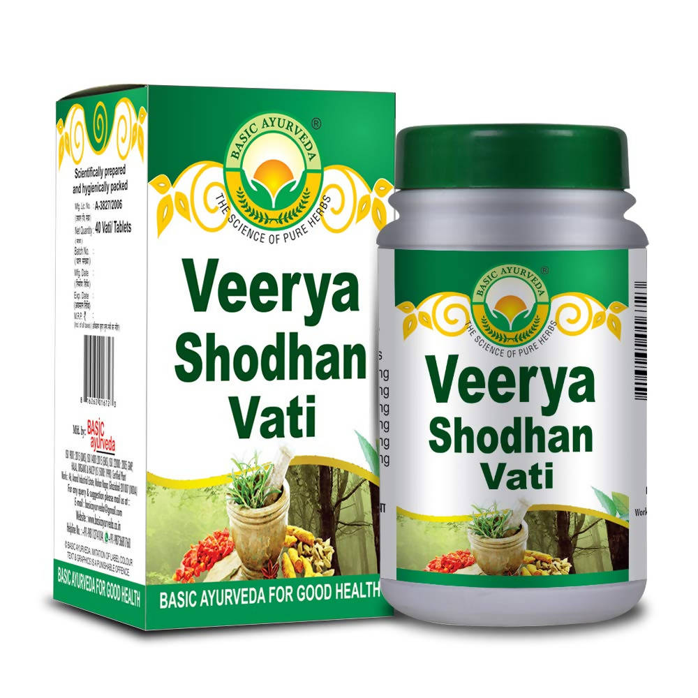 Basic Ayurveda Veerya Shodhan Vati | Grocsy