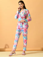 Myshka Women's Multi Printed Ombre Jacket | Grocsy