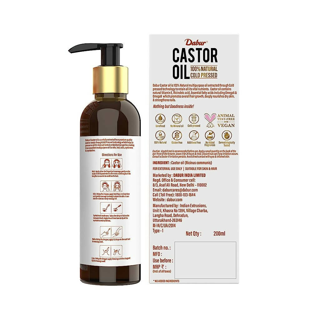 Dabur Castor Oil 100% Natural Cold Pressed | Grocsy