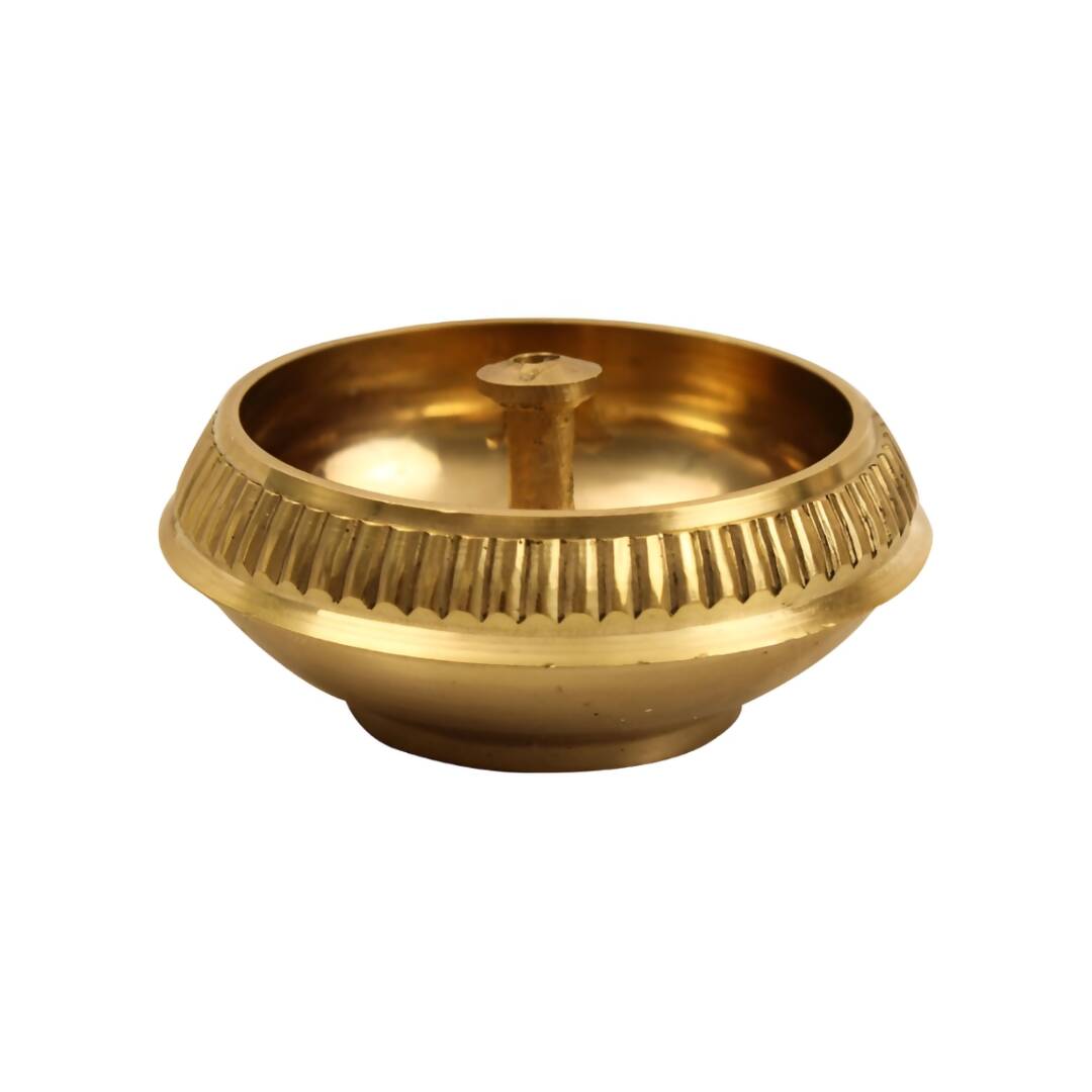 Spillbox Gold Toned Kuber Nandha Deep Pooja Essentials | Grocsy