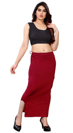 Vamika Maroon Cotton Lycra Petticoat | Grocsy