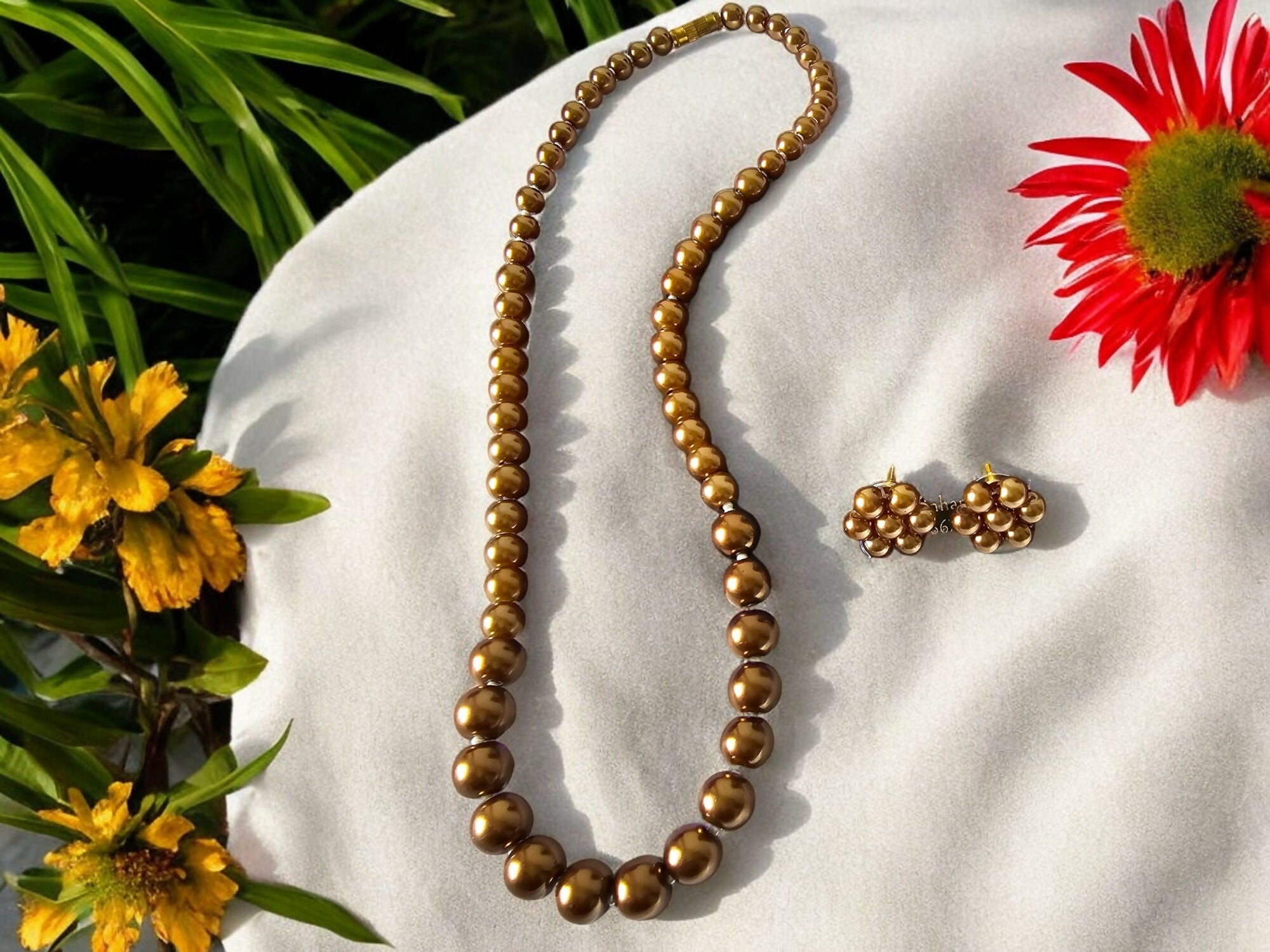 Inhanns Spectrum Everyday Pearl Sets - Single Strand - Light Chocolate | Grocsy