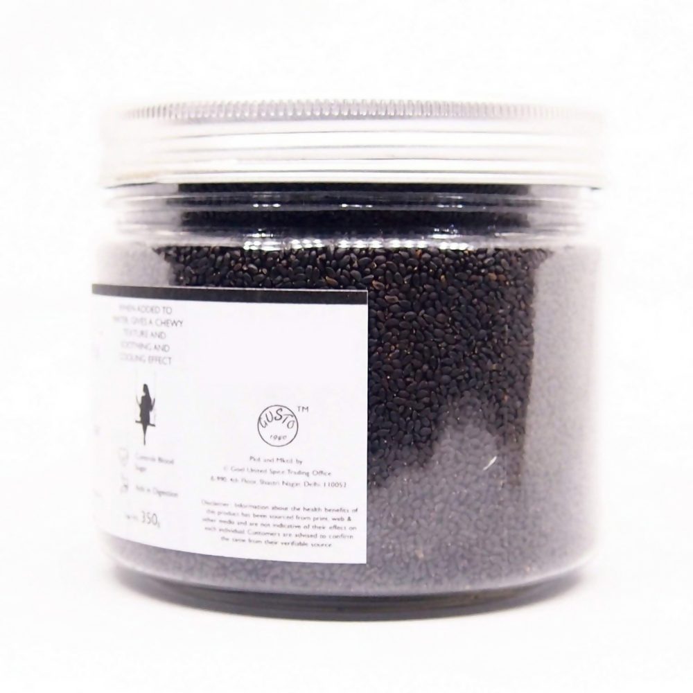 Tassyam Organics Basil Seeds - Sabja | Grocsy