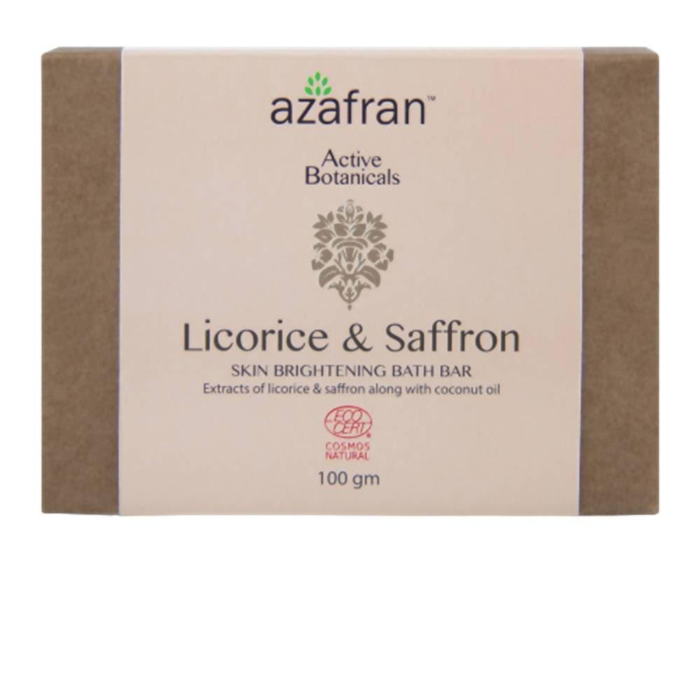 Azafran Active Botanicals Licorice & Saffron Skin Lightening Bath Bar | Grocsy