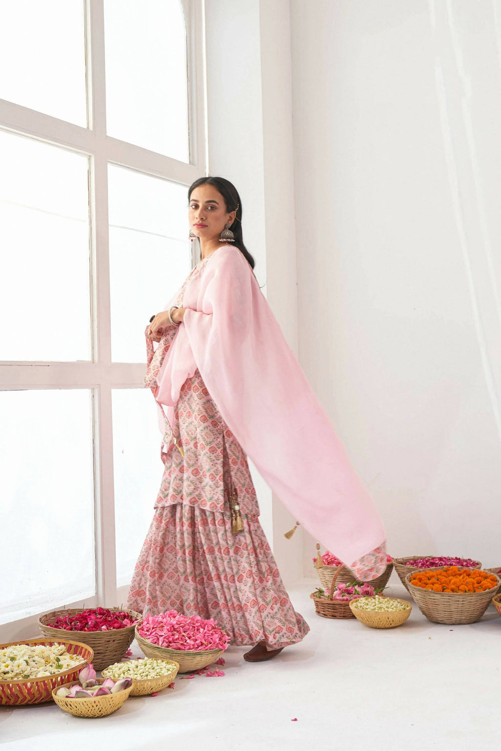 Designer Stylish Pink Muslin Stitched Suit With Dupatta - Anbazaar | Grocsy