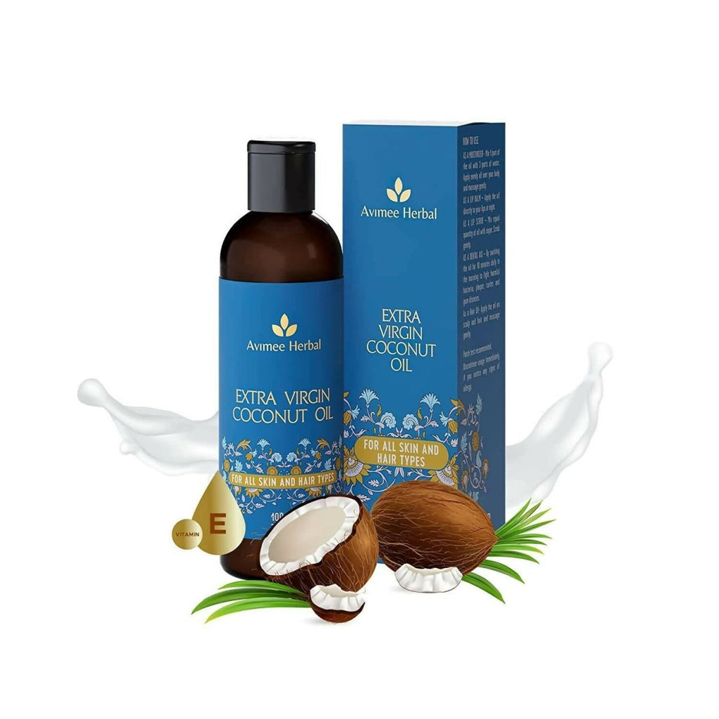 Avimee Herbal Extra Virgin Coconut Oil For Winters, Moisturizes Skin & Hair | Grocsy