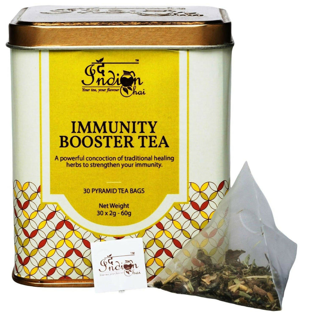 The Indian Chai - Immunity Booster Tea 30 Pyramid Tea Bags | Grocsy