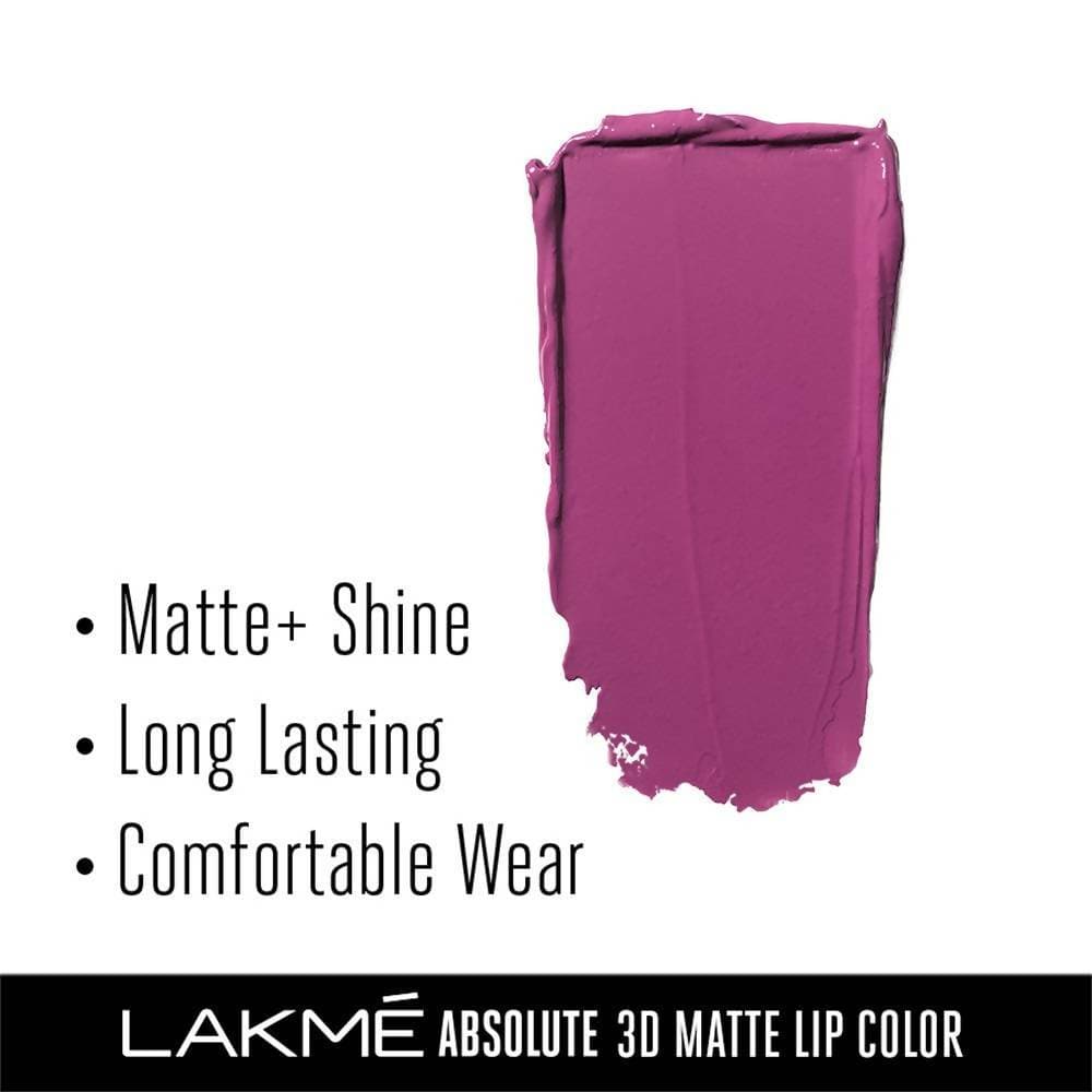 Lakme Absolute 3D Lipstick - Explosive Purple | Grocsy