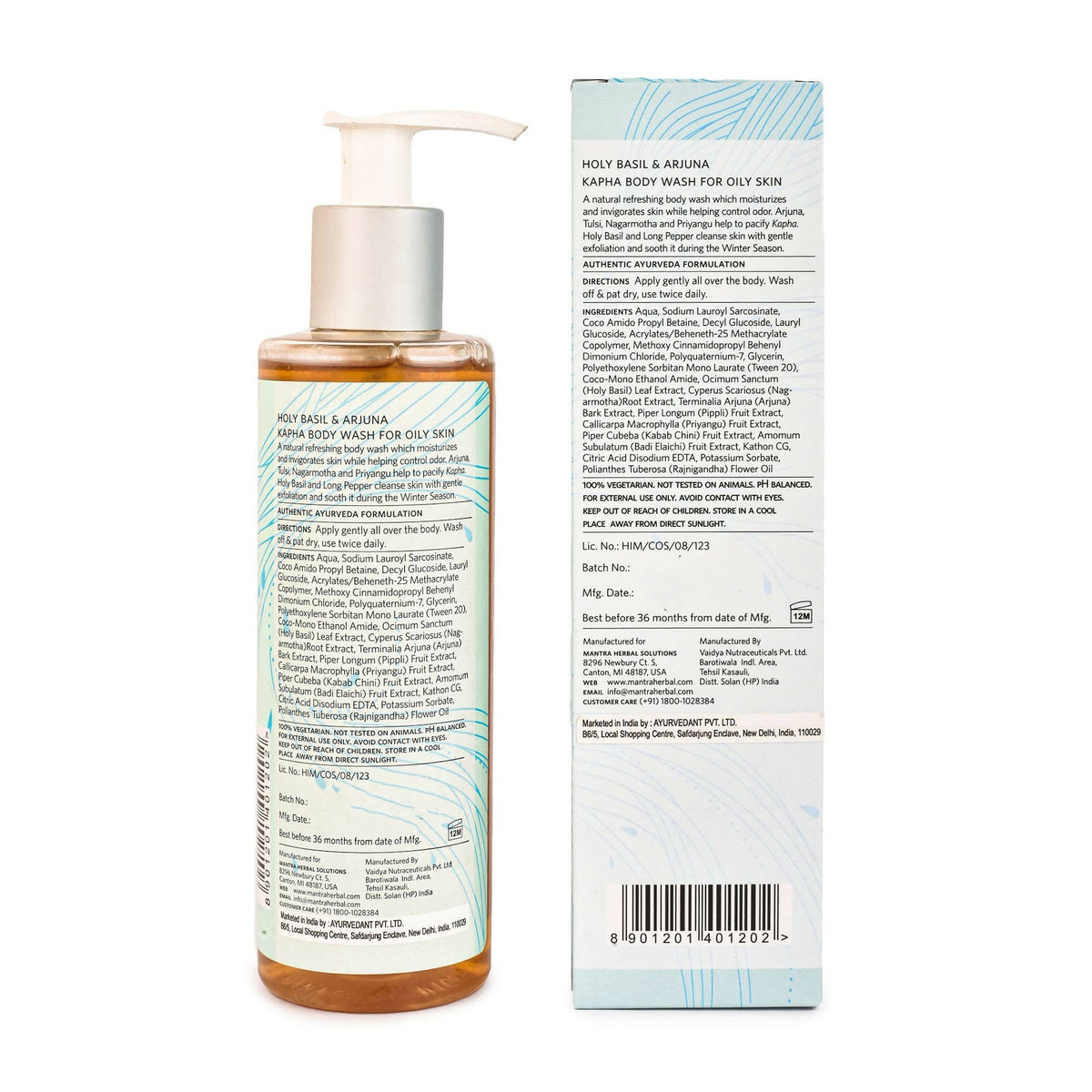 Mantra Herbal Holy Basil and Arjuna Kapha Body Wash For Oily Skin | Grocsy