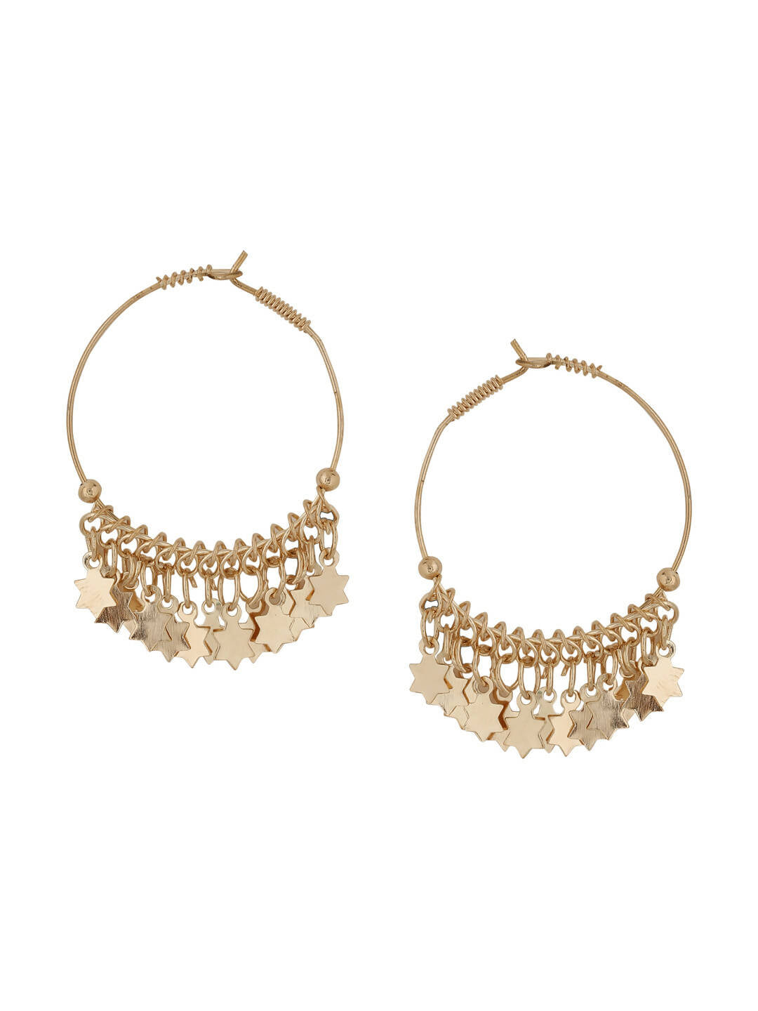 NVR Women Gold-Polished Hoop Earrings | Grocsy