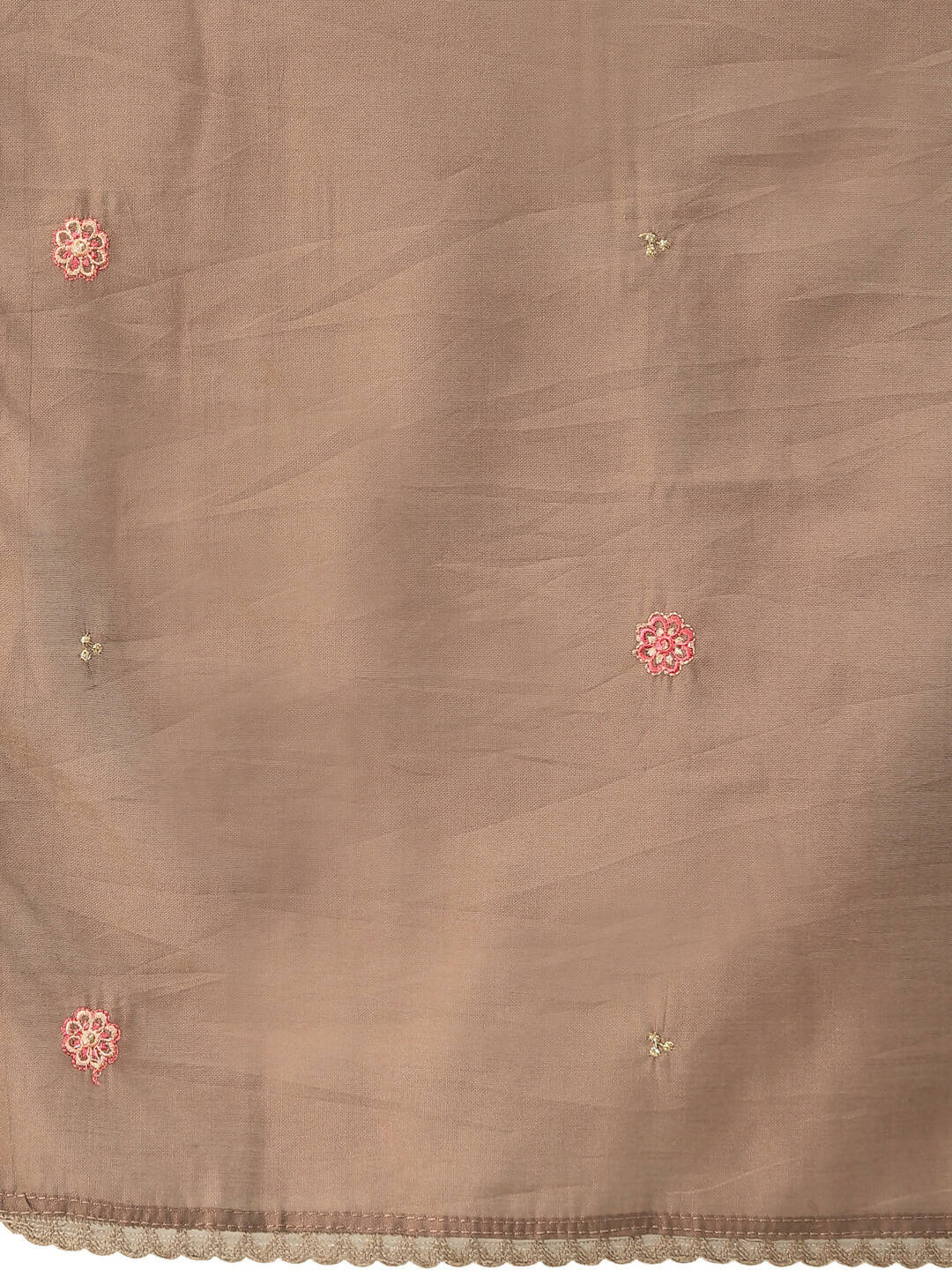 Brown Embroidered Chinon Straight Kurta With Trouser & Dupatta - Salimar | Grocsy