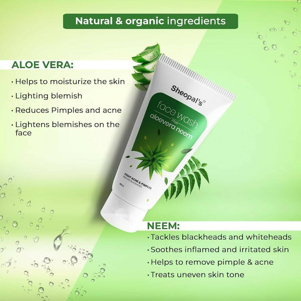 Sheopal's Aloevera Neem Face Wash | Grocsy