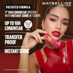 Maybelline New York Super Stay Vinyl Ink Liquid Lipstick, Instant Shine Lasts Up To 16H - Pomodoro Sauce | Grocsy