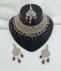 Joban Fashion Women Pink Stone Work Necklace Set | Grocsy
