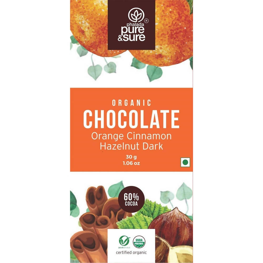 Pure & Sure Organic Chocolate Orange Cinnamon Hazelnut Dark | Grocsy