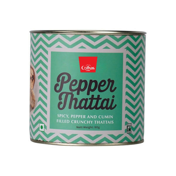 Cothas Pepper Thattai | Crispy Rice Flour Snack with Green Gram & Cumin | Grocsy
