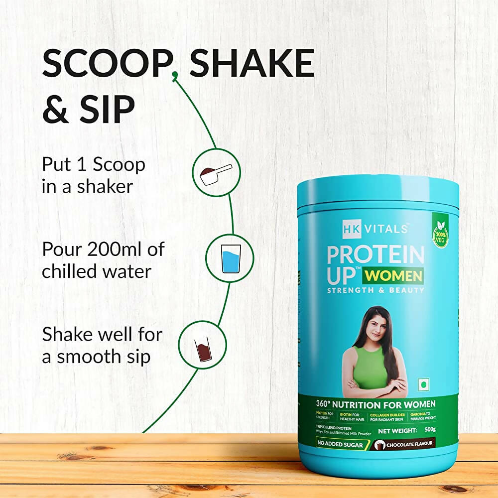 HK Vitals ProteinUp Women-No Added Sugar (Chocolate) | Grocsy