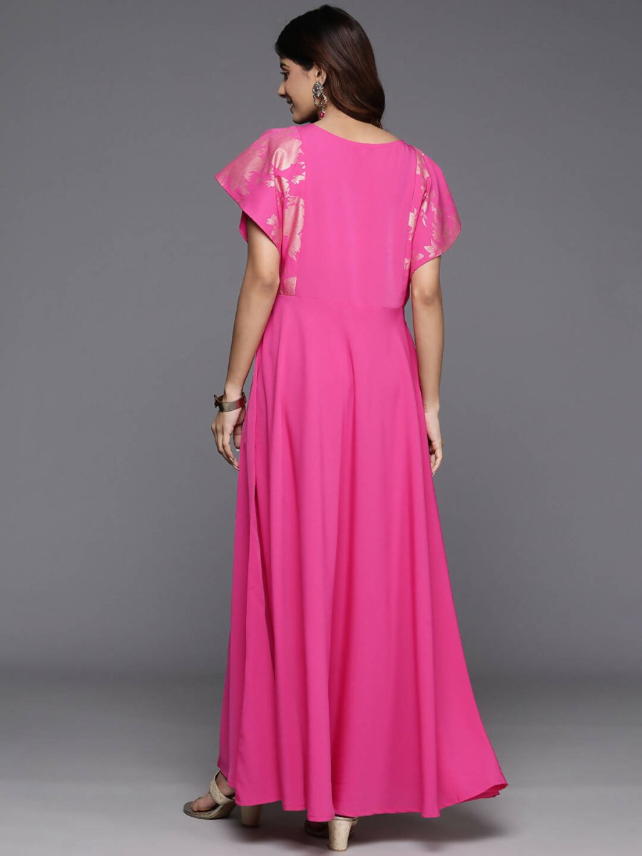 Ahalyaa Women's Traditional wear Dress - Pink | Grocsy