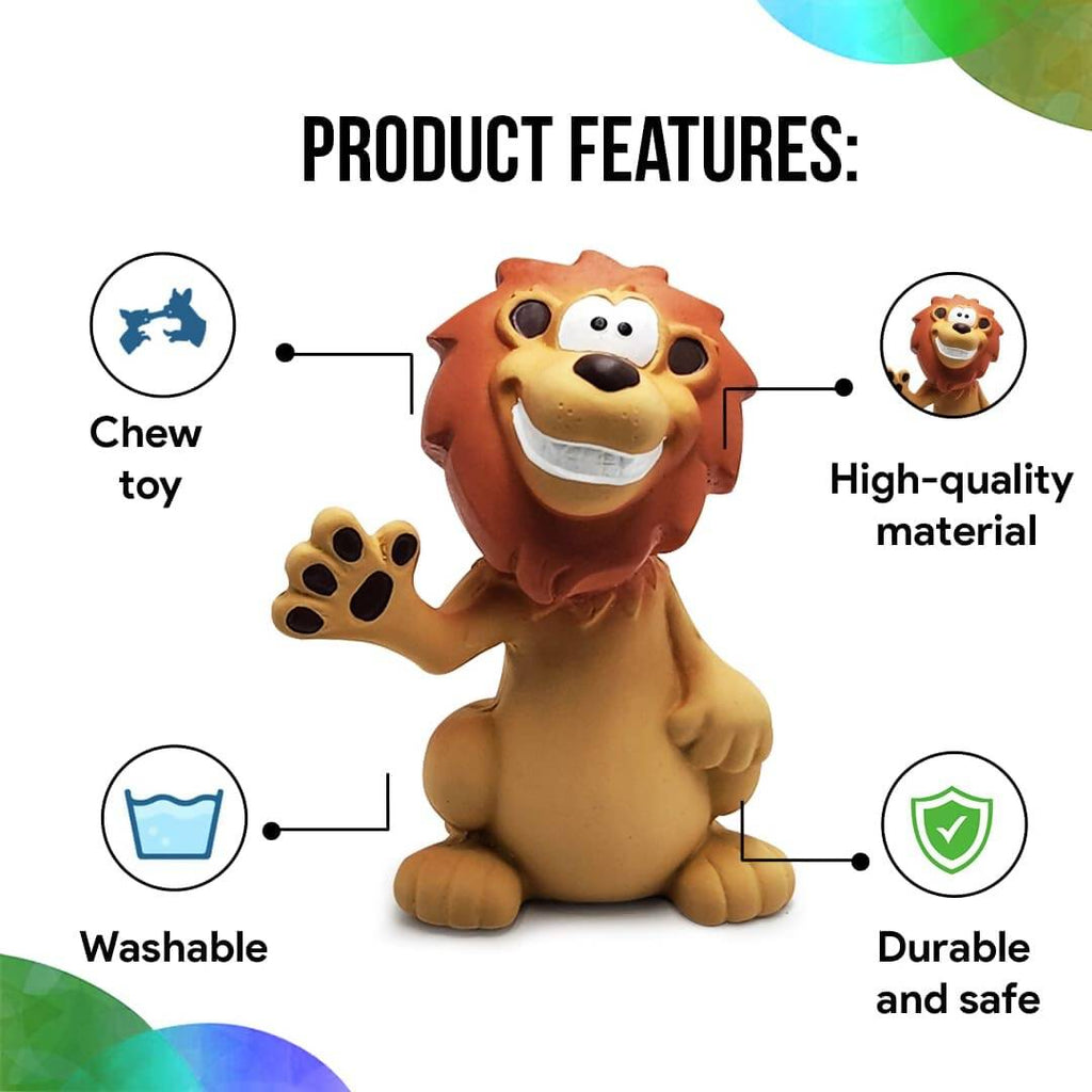 Goofy Tails Latex Dog Toys Lion | Grocsy