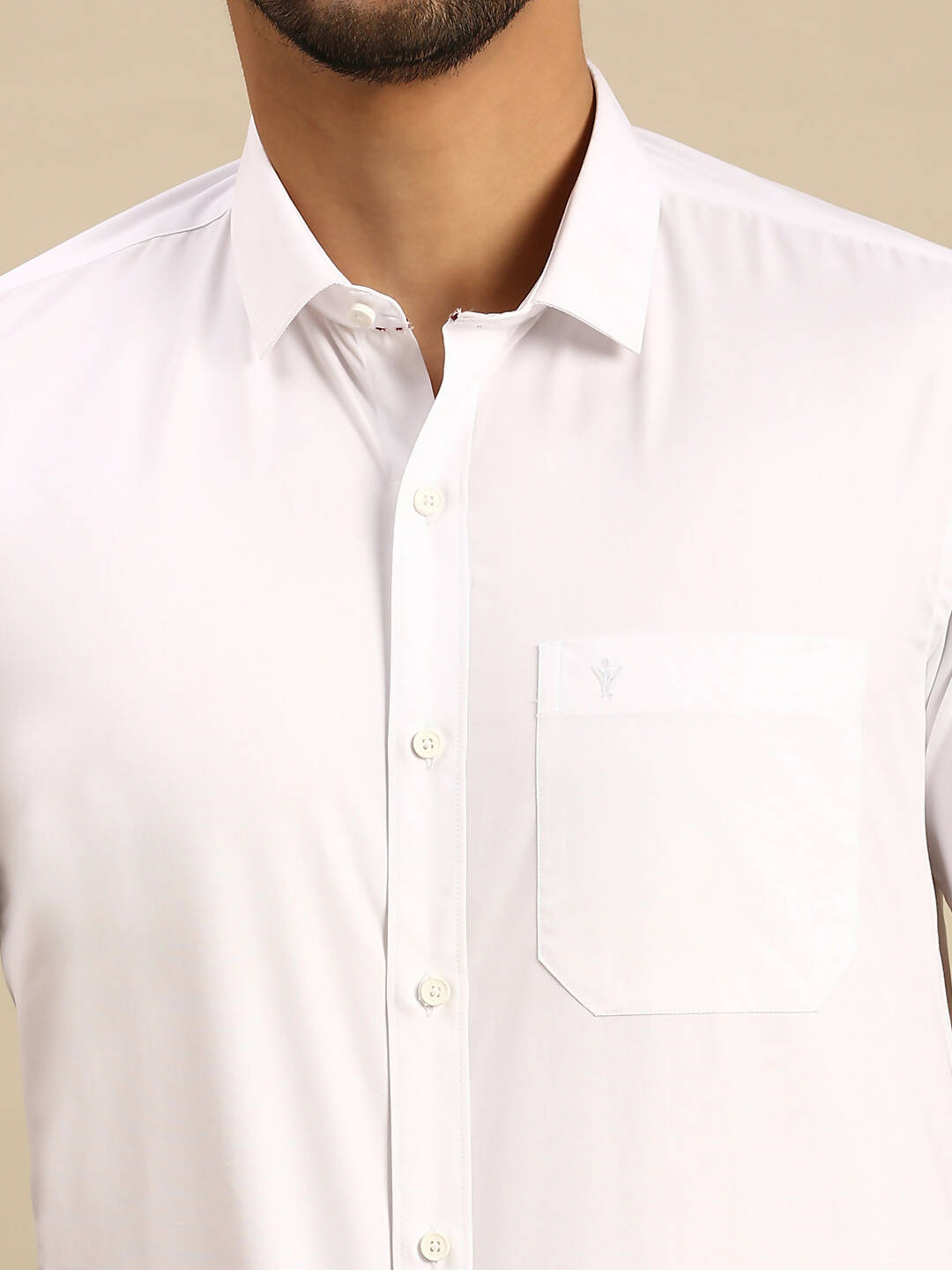 Ramraj Cotton Mens Half Sleeve White Shirt Plus Size - 100% Cotton | Grocsy