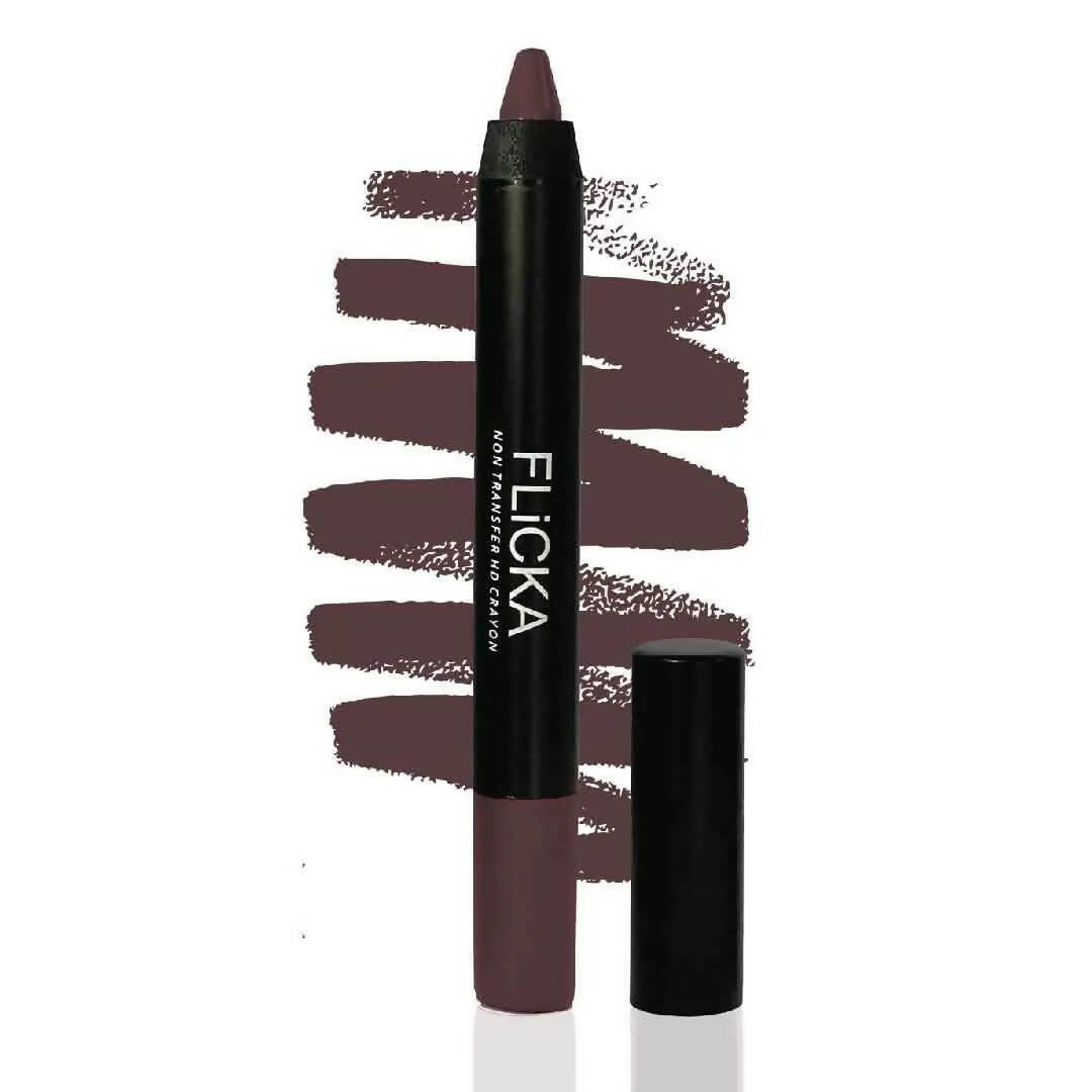 FLiCKA Lasting Lipsence Crayon Lipstick 06 Foody - Brown | Grocsy
